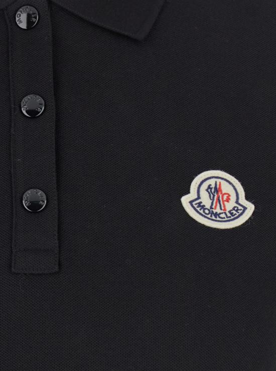 25FW 몽클레어 로고 패치 코튼 피케 폴로 셔츠 8A0000484720999 BLACK DOM - MONCLER