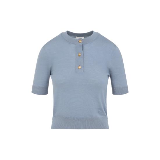  셀린느 스웨터 RY0D9D069 07UB BABY BLUE DOM - CELINE