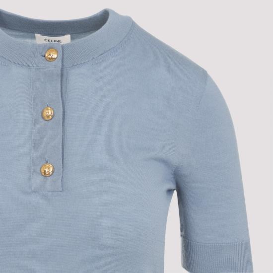  셀린느 스웨터 RY0D9D069 07UB BABY BLUE DOM - CELINE