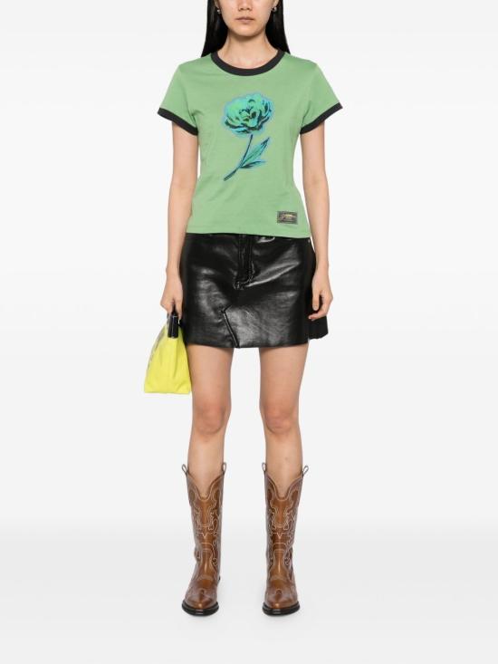 25FW 가니 반팔 티셔츠 T4227368 STONE GREEN DOM - GANNI