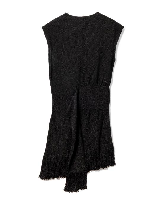 25FW 랑방 숏 원피스 RW DR9082 K059 E25 10 BLACK Black - LANVIN