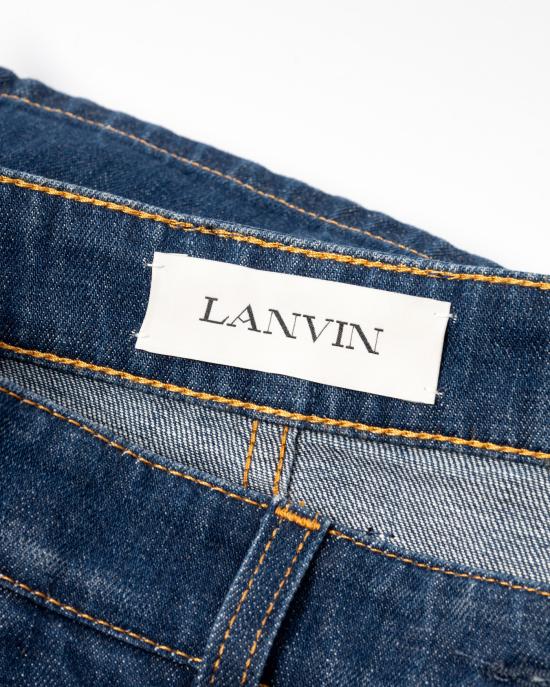 25FW 랑방 미디 스커트 RW ST0321 D089 E25 23 MEDIUM BLUE Blue - LANVIN