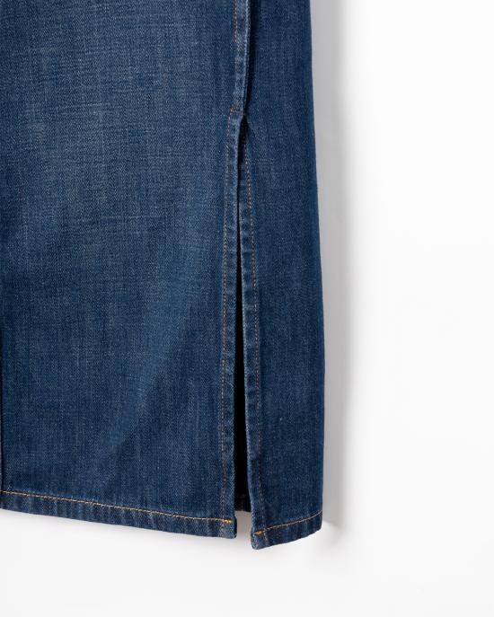 25FW 랑방 미디 스커트 RW ST0321 D089 E25 23 MEDIUM BLUE Blue - LANVIN