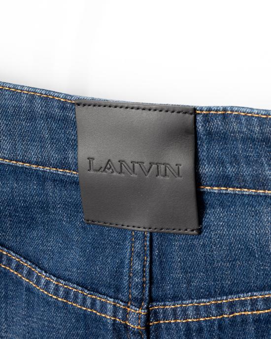 25FW 랑방 미디 스커트 RW ST0321 D089 E25 23 MEDIUM BLUE Blue - LANVIN