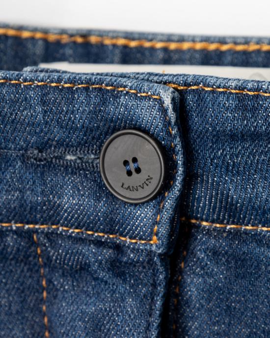 25FW 랑방 미디 스커트 RW ST0321 D089 E25 23 MEDIUM BLUE Blue - LANVIN