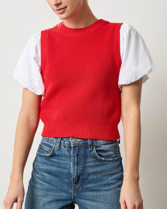  릴라 피 터틀넥 릴라 P. 믹스 미디어  스웨터 스칼렛