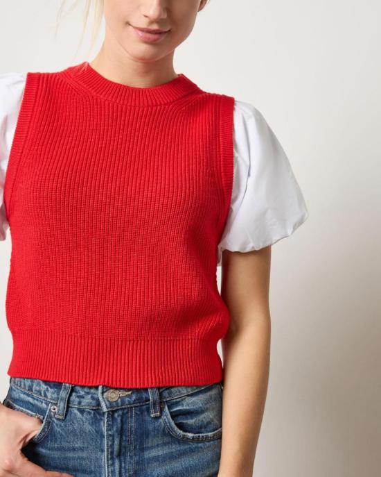  릴라 피 터틀넥 릴라 P. 믹스 미디어  스웨터 스칼렛 - LILLA P