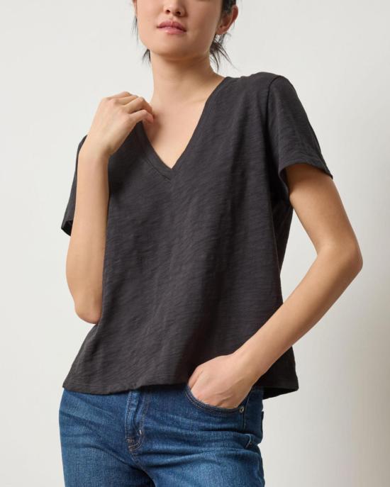  릴라 피 블라우스 릴라 P. 보이프렌드 V넥 스웨터 블랙