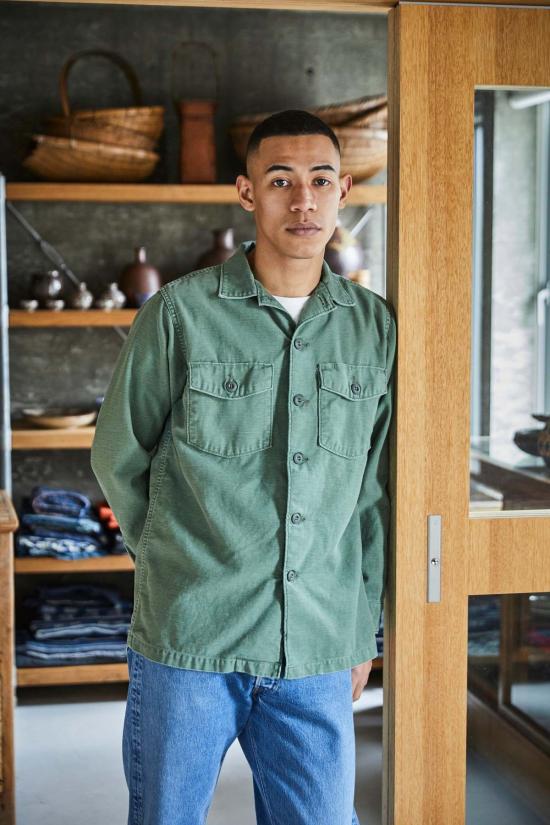  오어슬로우 긴팔 셔츠 오슬로 미 육군 피로 셔츠