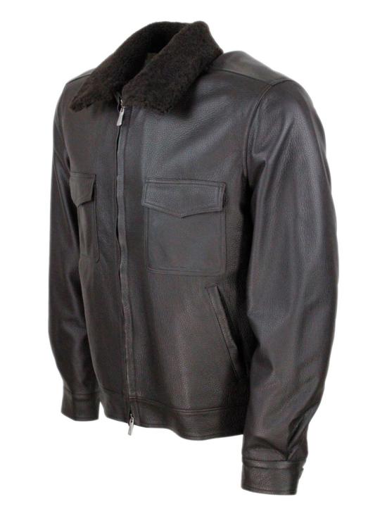 25FW 일레븐티 가죽 자켓 L75GBTL01 PEL05 Brown - ELEVENTY