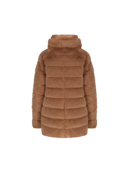 25FW 에르노 레이디 얼터너티브 퍼 & 울트라라이트 나일론 베스트  PI002123D126302157 AI25 Brown - HERNO