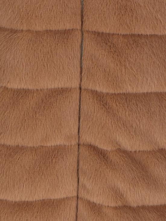 25FW 에르노 레이디 얼터너티브 퍼 & 울트라라이트 나일론 베스트  PI002123D126302157 AI25 Brown - HERNO