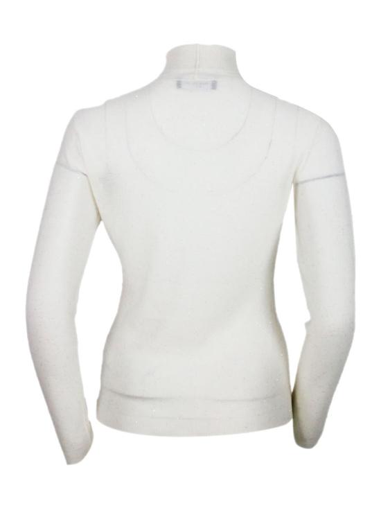 25FW 파비아나 필리피 스팽글 장식 울 스웨터  MAD215F068L5570142 WHITE - FABIANA FILIPPI