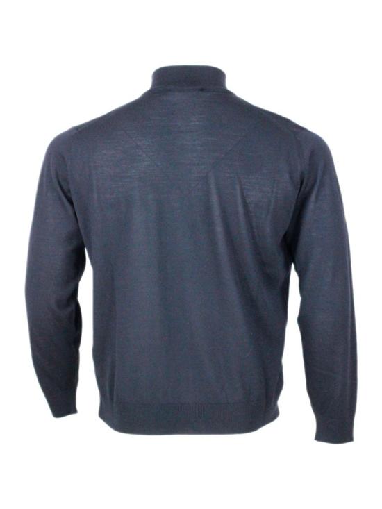 25FW 필리포 드 로렌티스 집업 니트 FZ1MLRM16R890 BLUE - FILIPPO DE LAURENTIIS