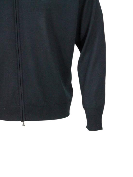 25FW 필리포 드 로렌티스 집업 니트 FZ1MLRM16R990 Black - FILIPPO DE LAURENTIIS