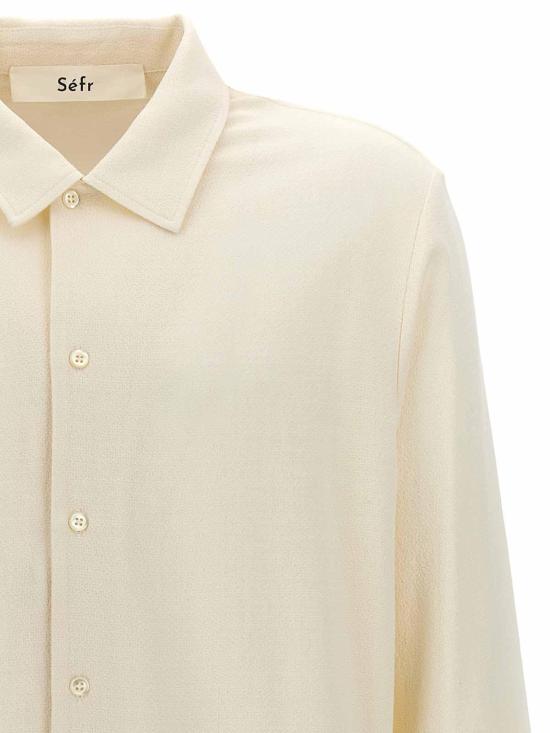  씨페러 긴팔 셔츠 SS24SENSEOFFWHITECREPE White - THE SEAFARER