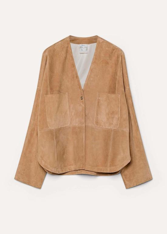  포르테포르테 무스탕 포르테 포르테 스웨이드 기모노 - FORTE FORTE