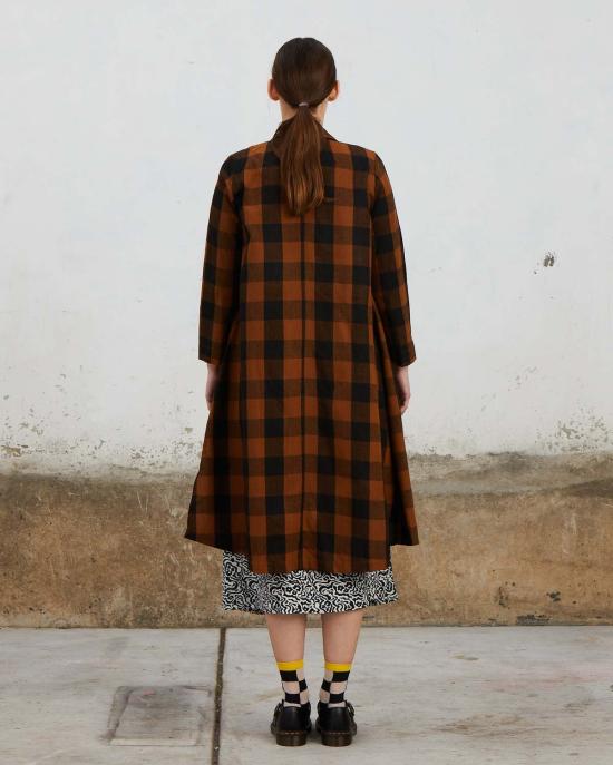  알리 골든 자켓 노치 재킷 구리색/검정색 플레드 - ALI GOLDEN