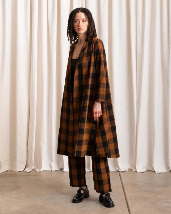  알리 골든 자켓 노치 재킷 구리색/검정색 플레드 - ALI GOLDEN