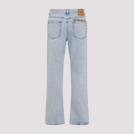25FW 구찌 블루 데님 팬츠 835219 XDDCY 4452 LIGHT BLUE MIX - GUCCI