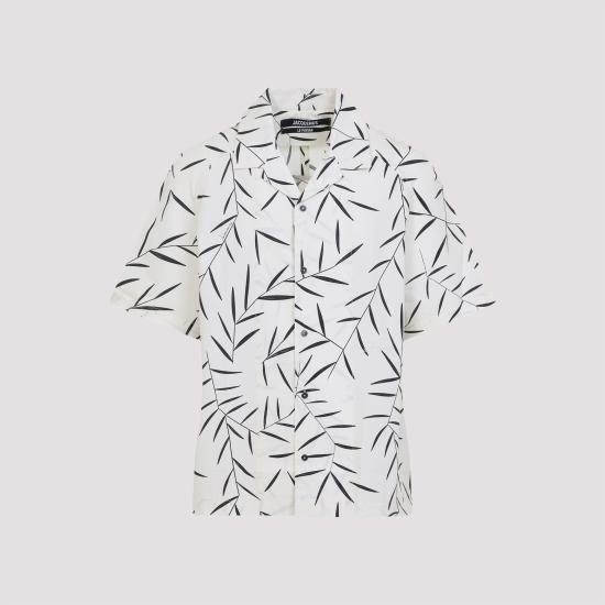 25FW 자크뮈스 반팔 셔츠 SHM00535AW00208 1KL PRINT FOLIAGE OFF WHITE B - JACQUEMUS