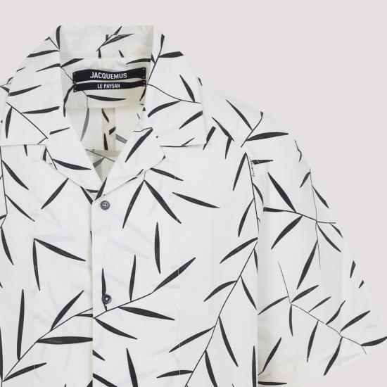25FW 자크뮈스 반팔 셔츠 SHM00535AW00208 1KL PRINT FOLIAGE OFF WHITE B - JACQUEMUS