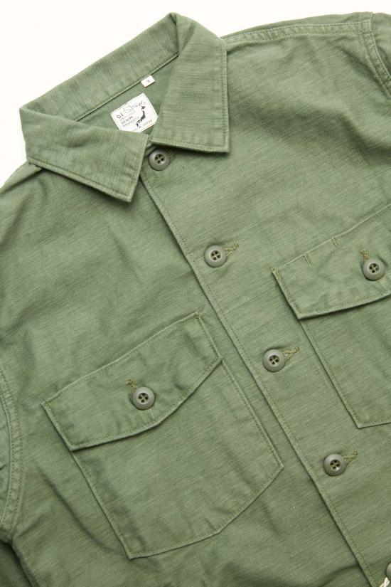  오어슬로우 긴팔 셔츠 Orslow Us Army 피로  그린 - ORSLOW