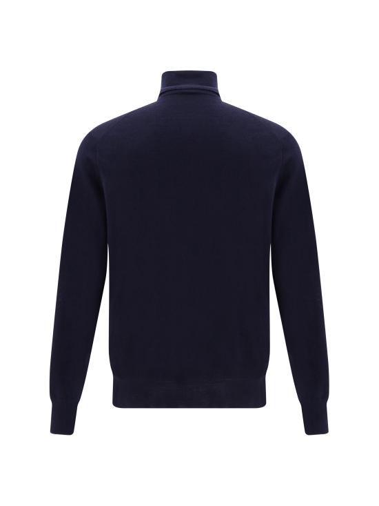 25FW 브루넬로 쿠치넬리 터틀넥 M2300103 CW425 BLUE - BRUNELLO CUCINELLI