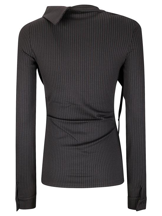 25FW 오토링거 후드 티셔츠 10210590401 BLK Black Pinstripe - OTTOLINGER