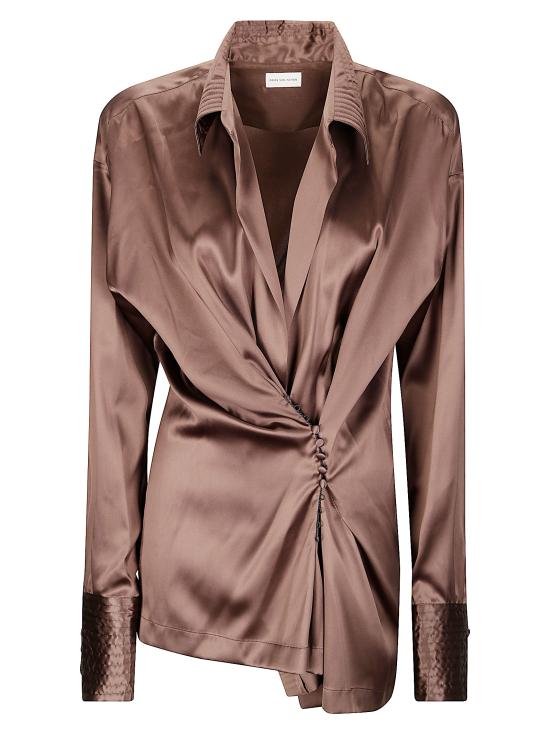 25FW 드리스 반 노튼 블라우스 2520107812032 703 BROWN