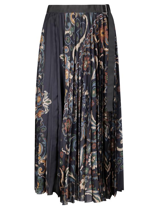 25FW 사카이 롱 스커트 2507982 201 NAVY