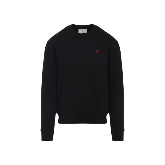 26SS 아미 스몰 하트 로고 스웨트셔츠 BFUSW035 730 001 Black