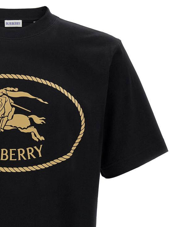 26FW 버버리 나이트 스탬프 코튼 티셔츠 8110953BLACK - BURBERRY