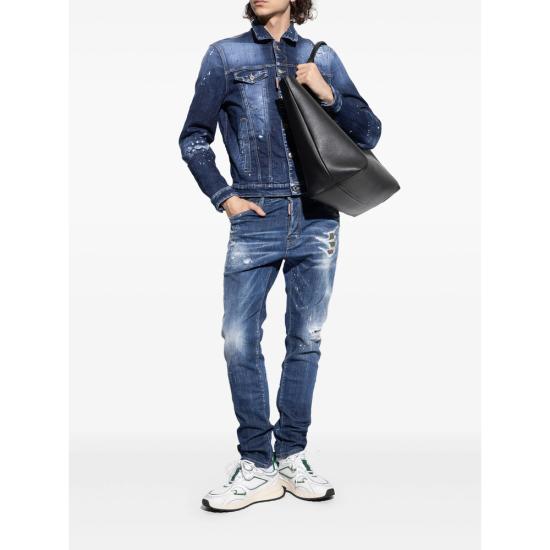 25FW 디스퀘어드2 스니커즈 SNM0444 43108445 M4142 WHITE GREEN - DSQUARED2