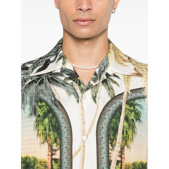 25FW 아미리 반팔 셔츠 AMSTCA1162 MULTI GREEN NEUTRALS - AMIRI