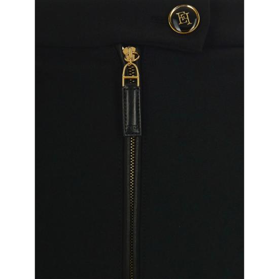 25FW 엘리자베타프랜치 스트레이트 팬츠 PA10856E2 110 BLACK - ELISABETTA FRANCHI