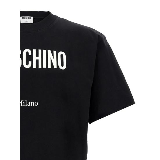 25FW 모스키노 반팔 티셔츠 5241 A0713 1555 BLACK WHITE - MOSCHINO