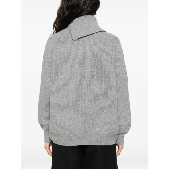 25FW 스포트막스 살파 집업 니트 SALPA 103 004 GREY - SPORTMAX