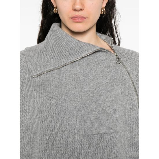 25FW 스포트막스 살파 집업 니트 SALPA 103 004 GREY - SPORTMAX