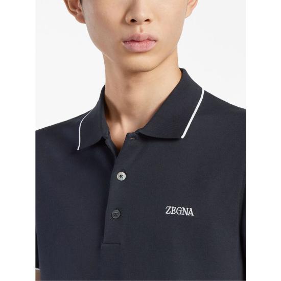 25FW 에르메네질도제냐 폴로 티셔츠 RE7358A5 B746 B09 BLUE - ERMENEGILDO ZEGNA