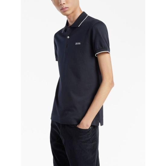 25FW 에르메네질도제냐 폴로 티셔츠 RE7358A5 B746 B09 BLUE - ERMENEGILDO ZEGNA