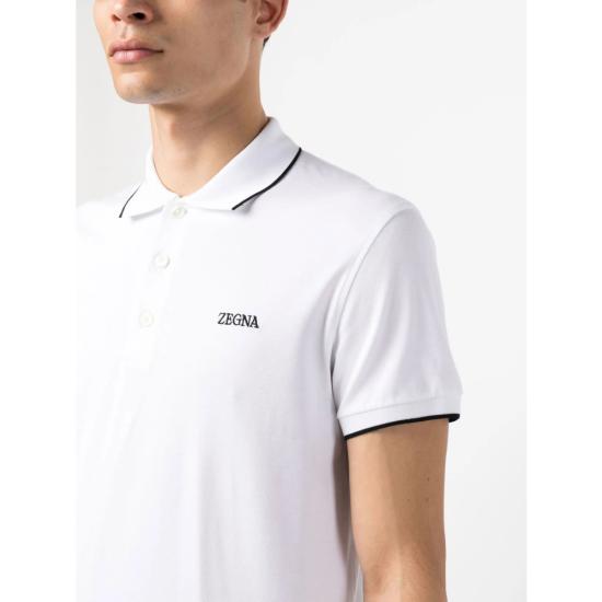25FW 에르메네질도제냐 폴로 티셔츠 RE7358A5 B746 N00 WHITE - ERMENEGILDO ZEGNA