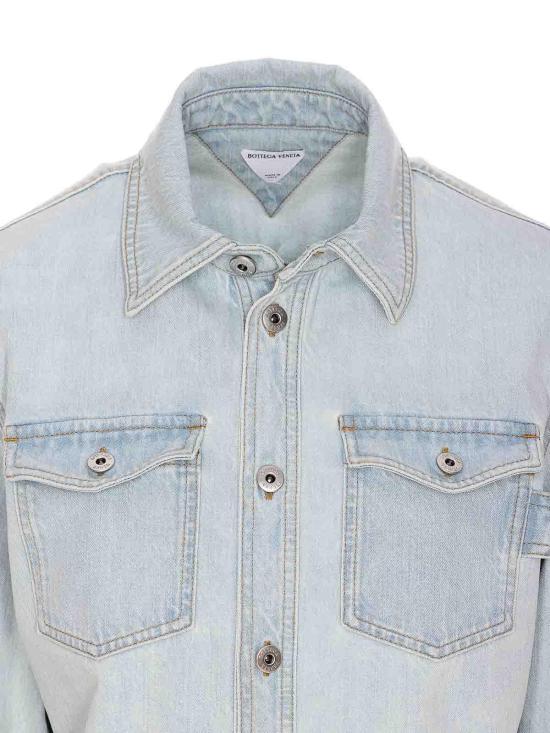 25FW 보테가베네타 셔츠 813498V4ZR04132 Blue - BOTTEGA VENETA