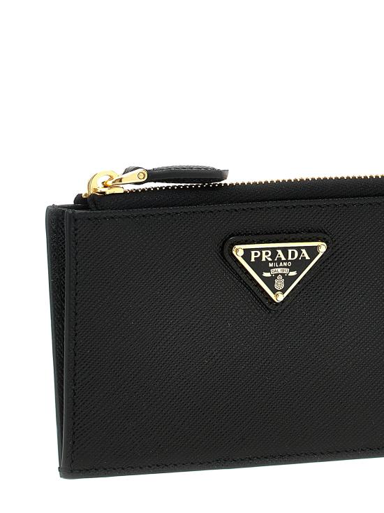 25FW 프라다 사피아노 가죽 지퍼 카드 지갑 1MC086QHHF0002 Black - PRADA
