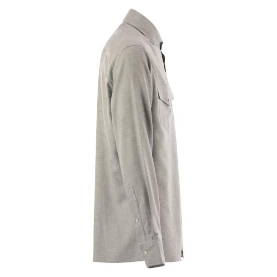 25FW 브루넬로 쿠치넬리 긴팔 셔츠 MY6374008 GREY - BRUNELLO CUCINELLI