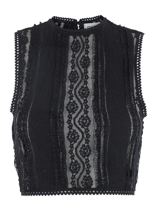 25SS 차로루이즈 민소매 티셔츠 255101BLACKTANNIS Black