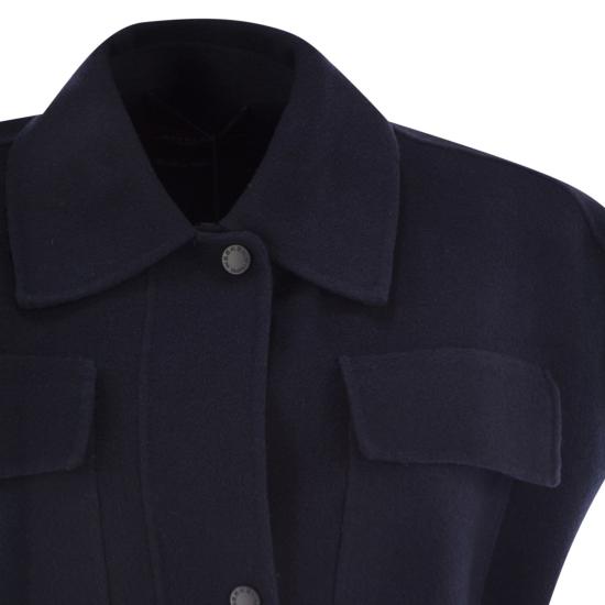 25FW 위켄드막스마라 ELEGIA 엘레지아 버진 울 슬리브리스 코트  2525276021600 BLUE - WEEKEND MAX MARA