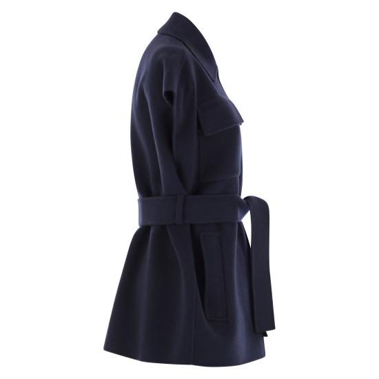 25FW 위켄드막스마라 ELEGIA 엘레지아 버진 울 슬리브리스 코트  2525276021600 BLUE - WEEKEND MAX MARA