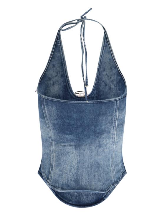 25FW 디젤 민소매 티셔츠 A19027 09M95 01 Blue - DIESEL