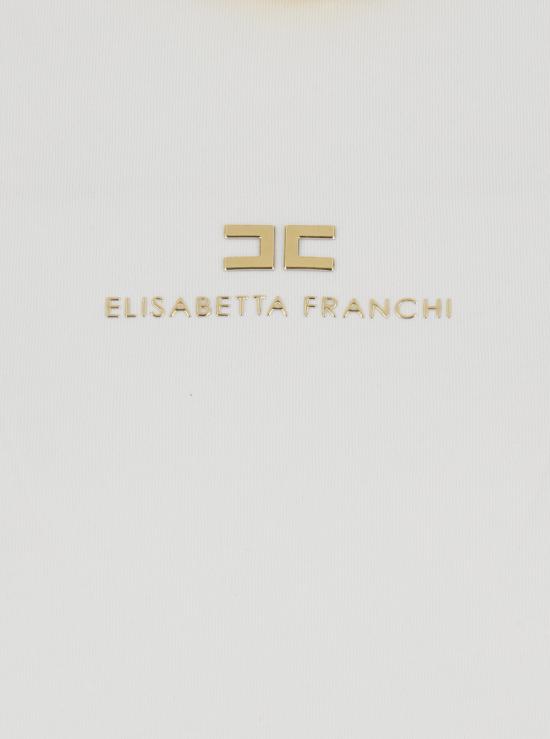 25FW 엘리자베타프랜치 반팔 티셔츠 MA02856E2270 White - ELISABETTA FRANCHI